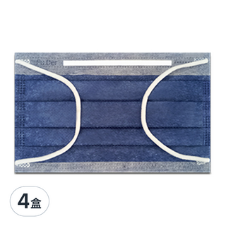 fuder 福德好罩 兒童平面醫療口罩 大童 14.5 x 9.5cm, 30個裝, 帥氣藍, 4盒