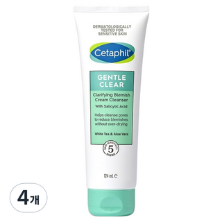 세타필 젠틀 클리어 클렌져, 124ml, 4개