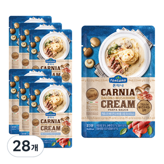 歐洲 Fontana 卡尼亞 培根蘑菇奶油義大利麵醬, 130g, 28個