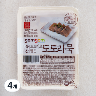 곰곰 국산 도토리로 만든 도토리묵, 300g, 1개입, 4개