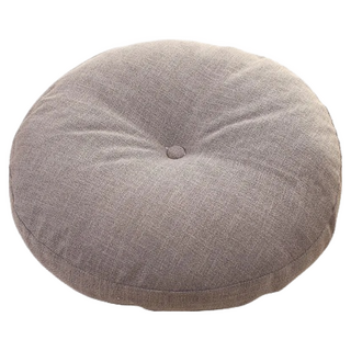 亞麻透氣坐墊 日式和室蒲團小沙發, 淺灰色, 40 x 15cm