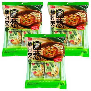 安堡 圓蔥蘇打夾心, 香蔥蘇打餅加上綿密夾心, 內含小包裝, 192g, 3袋