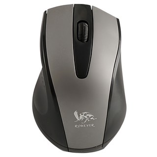 RONEVER 有線靜音光學滑鼠, SYS149, 銀色