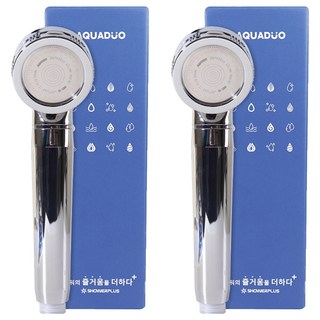 아쿠아듀오 수압상승 분사 샤워기 크롬 SF-300A, 2개