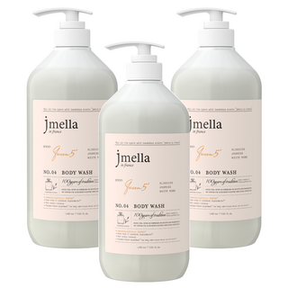 jmella 法式漫舞香水沐浴乳 No.04 Queen5 弱酸性溫和配方 含30種植物萃取物, 1L, 3瓶