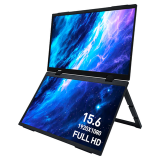 WInTEn FHD IPS超薄廣視角可攜式雙屏螢幕, 15.6吋, WT-156PS-BK