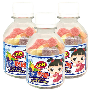 小B 魚油水果軟糖罐 綜合水果口味, 115g, 3罐