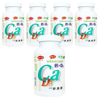 good Life 得意人生 愛爾蘭紅藻海藻鈣Ca + D3 歐寶鈣加強錠, 60顆, 5罐