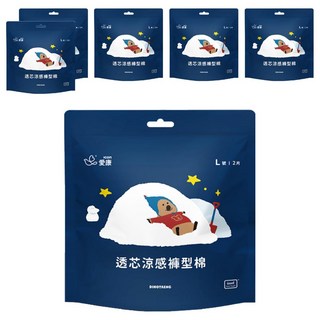 icon 愛康透芯涼感褲型棉 DINOTAENG特別款, L(85~105cm), 2片, 6包