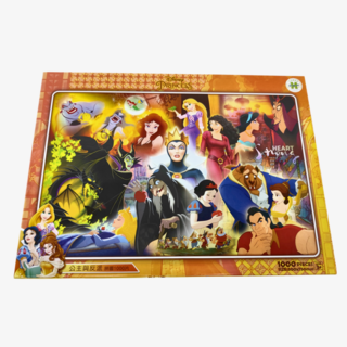 HUNDRED PICTURES 百耘圖 Disney Princess 公主與反派拼圖 500 x 750mm, 1000片, Disney Princess 公主與反派, 1盒