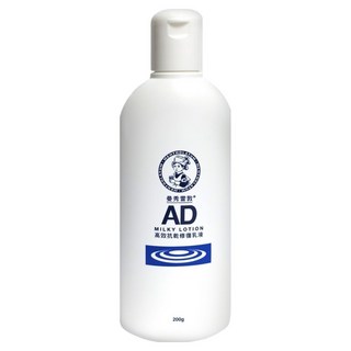 MENTHOLATUM 曼秀雷敦 AD 高效抗乾修復乳液 200g, 深層滋潤保濕, 舒緩乾癢, 無色素無酒精, 1瓶