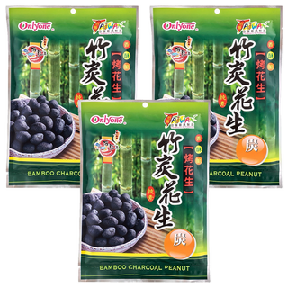 Onlyone 海龍王 竹炭花生 台灣製造 烘烤花生, 150g, 3包