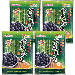 Onlyone 海龍王 竹炭花生 台灣製造 烘烤花生, 150g, 4包