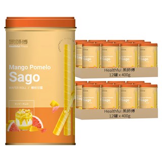 Healthful 黑師傅 捲心酥 楊枝甘露口味, 400g, 24罐