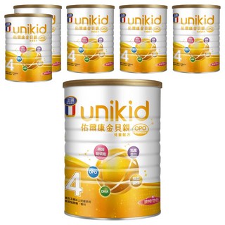 unikid 佑爾康 金貝親 OPO Premium 兒童配方 4號, 850g, 6罐