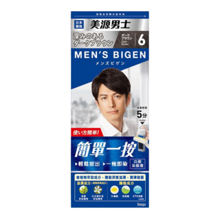 MEN'S BIGEN 美源男士 簡單一按染髮霜 (白髮專用), 6 深棕色, 1組