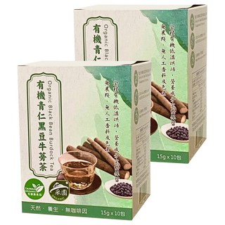 茂格生機 有機青仁黑豆牛蒡茶, 15g, 10包, 2盒