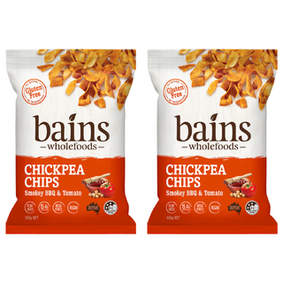 bains wholefoods 鷹嘴豆零食脆片 番茄煙燻BBQ風味, 100g, 2包