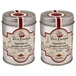 Terre Exotique 錫蘭肉桂粉 50g, 全球最古老肉桂產地，風味細緻繁複、香甜帶花香, 2罐