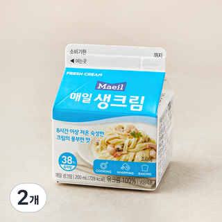 매일유업 생크림, 200ml, 2개