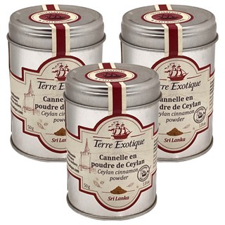 Terre Exotique 錫蘭肉桂粉 50g, 全球最古老肉桂產地，風味細緻繁複、香甜帶花香, 3罐