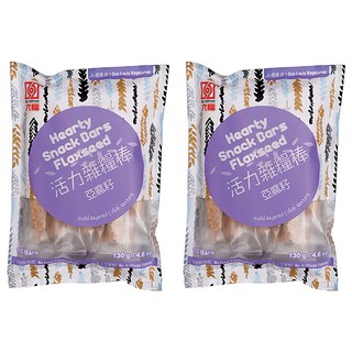 六福 活力雜糧棒 亞麻籽, 130g, 10條, 2袋