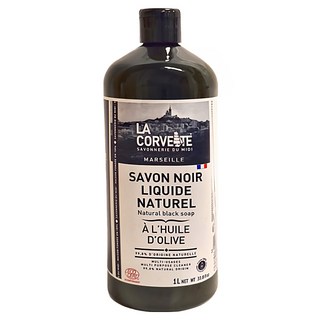 LA CORVETTE 法釩馬賽莊園 馬賽家事多功能濃縮橄欖油黑皂液 法國原裝進口, 1L, 1瓶