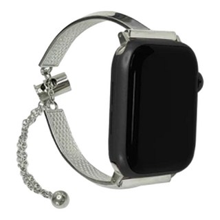 DAYA 法式C彎流光不鏽鋼錶帶, 氣質銀, 1條