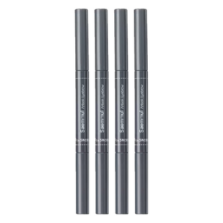 THe SaeM 得鮮 自然柔順持色眉筆 眉筆+眉刷 獨特三角狀筆芯, 03 灰棕色, 4支