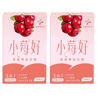 PHARGOODS 藥師健生活 小莓好蔓越莓益生菌, 15包, 30g, 2盒