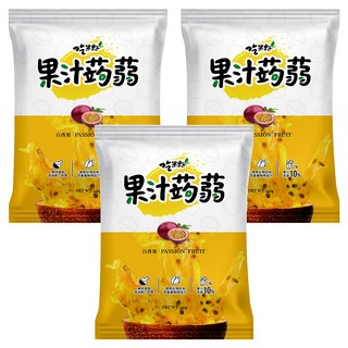 吃果籽 果汁蒟蒻 百香果, 無防腐劑 無色素 無消泡劑 果汁含量10%, 240g, 3袋