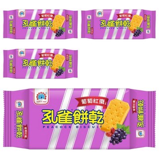乖乖 孔雀餅乾 葡萄紅棗, 84g, 4包