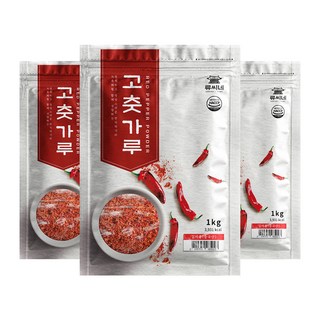 류씨네 중국산 고춧가루 김치용, 1kg, 3개