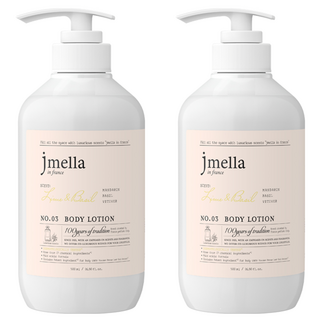 jmella 法式漫舞香水身體乳液, 青檸與羅勒香, 500ml, 弱酸性配方, 2瓶