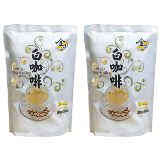 啡茶不可 金活力 2合1無糖白咖啡 純正原味, 20g, 15入, 2袋