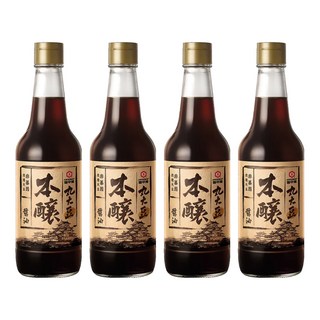 KIKKOMAN 龜甲萬 丸大豆本釀醬油 使用非基因改造完整大豆釀造 簡單配方不添加甜味劑 不添加防腐劑、焦糖色素, 500ml, 4瓶