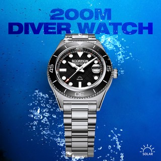SCORPION WATCHES 200m防水 光動能太陽能潛水錶 S7M