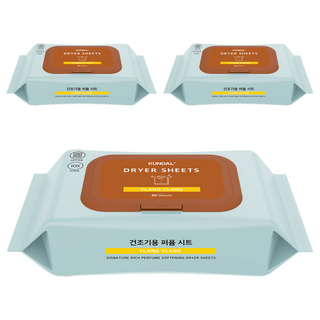 KUNDAL 昆黛爾 10倍高濃縮香氛柔軟烘衣紙, 3包, 80張