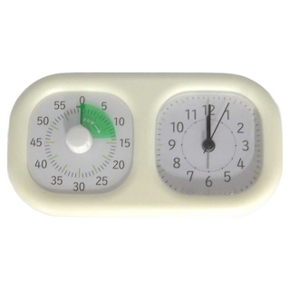 SONIC 時鐘計時器 靜音指針 鬧鐘功能 貪睡裝置 撥指針設計 兒童專用, 白色