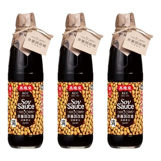 高慶泉 非基因改造純釀醬油, 540ml, 3瓶