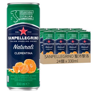 SANPELLEGRINO 聖沛黎洛 氣泡水果飲料 柑橘口味, 330ml, 24個