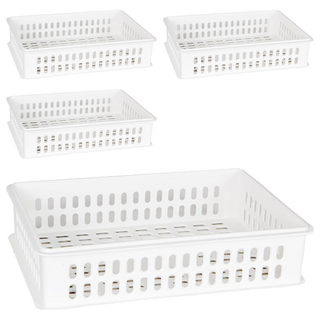 데코즈인 데코 A4 시스템 바구니, 화이트, 4개