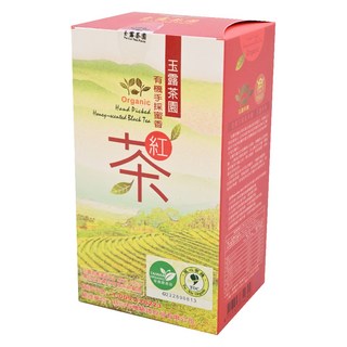 玉露茶園 有機手採蜜香紅茶 天然無污染 口感濃郁回甘 優雅茶香, 150g, 1盒