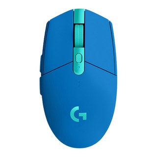 logitech G 羅技G G304 LIGHTSPEED 無線電競遊戲滑鼠 高效能HERO感應器 6個可自訂按鈕 超長電池續航力, 炫光藍