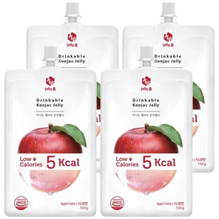 Jelly.B 低卡蒟蒻果凍 蘋果味, 150g, 4包