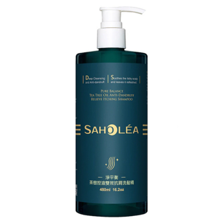 SAHOLEA 森歐黎漾 淨平衡茶樹控油雙效抗屑洗髮精, 480ml, 1瓶
