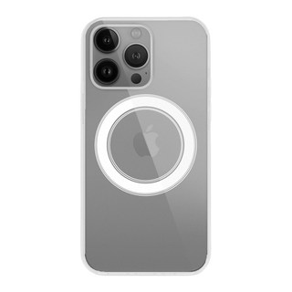 Timo MagSafe磁吸四角防摔手機保護殼，TPU材質，高出鏡頭0.3mm，四角氣囊抗震保護設計, iPhone 15 Pro, 透明