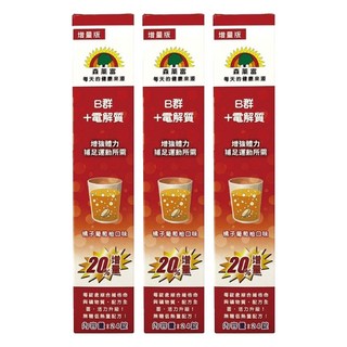SUNLIFE 森萊富 B群+電解質發泡錠 橘子葡萄柚口味, 24顆, 96g, 3盒