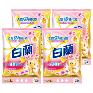 白蘭 含熊寶貝馨香精華洗衣粉 大自然馨香, 4.25kg, 4包