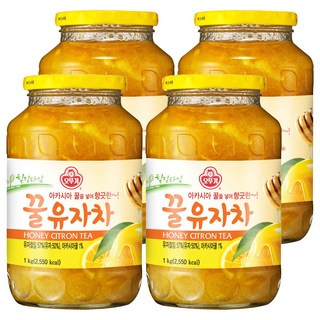 OTTOGI 不倒翁 蜂蜜柚子茶沖泡果醬, 1kg, 1入, 4個